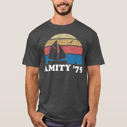 Amity Beach 75 The Summer of Jaws T_Shirt