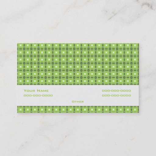 Customizable Amity Green Business Card