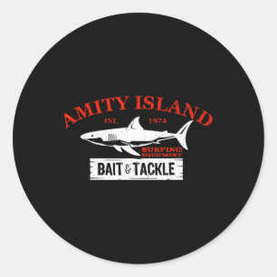 Amity Island It And Tackle Retro Fishing 1 Classic Round Sticker