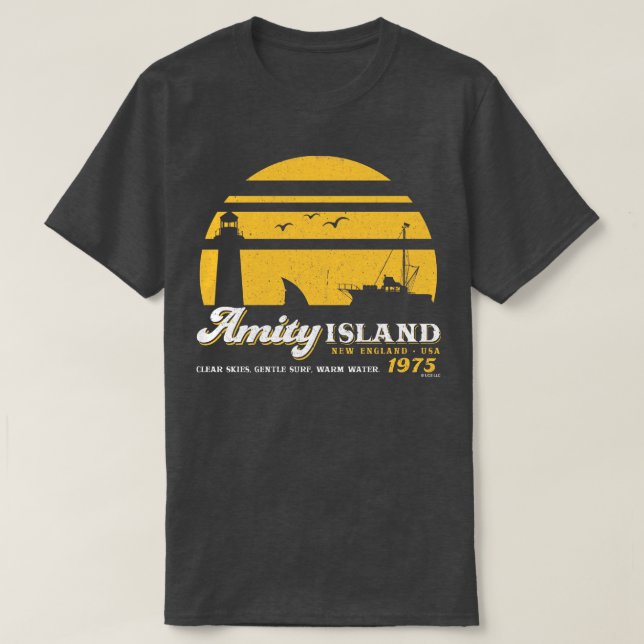 Amity Island Worn Universal UCS LLC T-Shirt (Design Front)