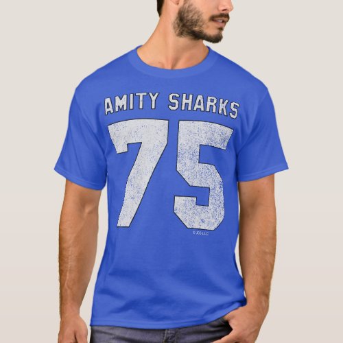 Amity Sharks 75 faded T_Shirt