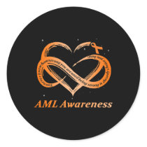 AML Warrior I'm Fine Acute Myeloid Leukemia Awaren Classic Round Sticker