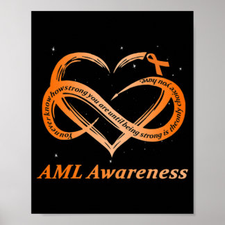 AML Warrior I'm Fine Acute Myeloid Leukemia Awaren Poster