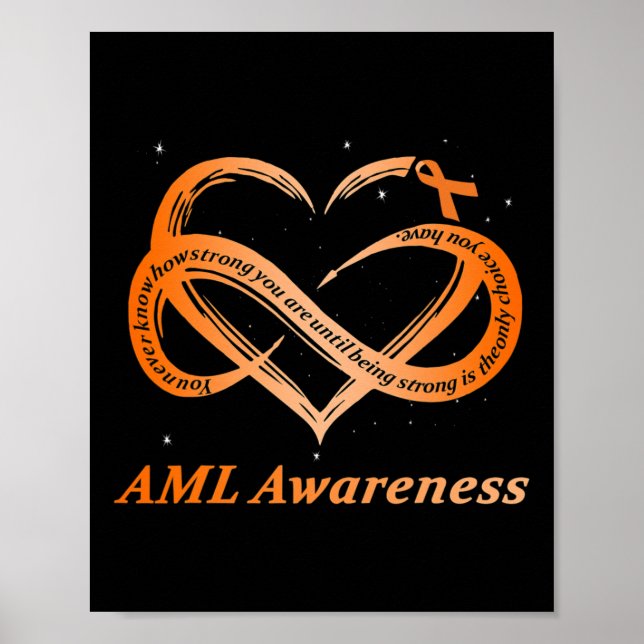 AML Warrior I'm Fine Acute Myeloid Leukemia Awaren Poster (Front)