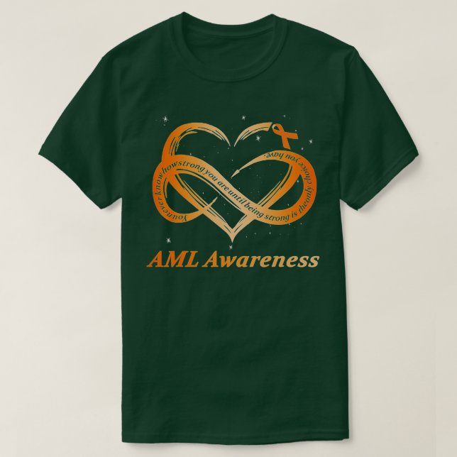 AML Warrior I'm Fine Acute Myeloid Leukemia Awaren T-Shirt (Design Front)