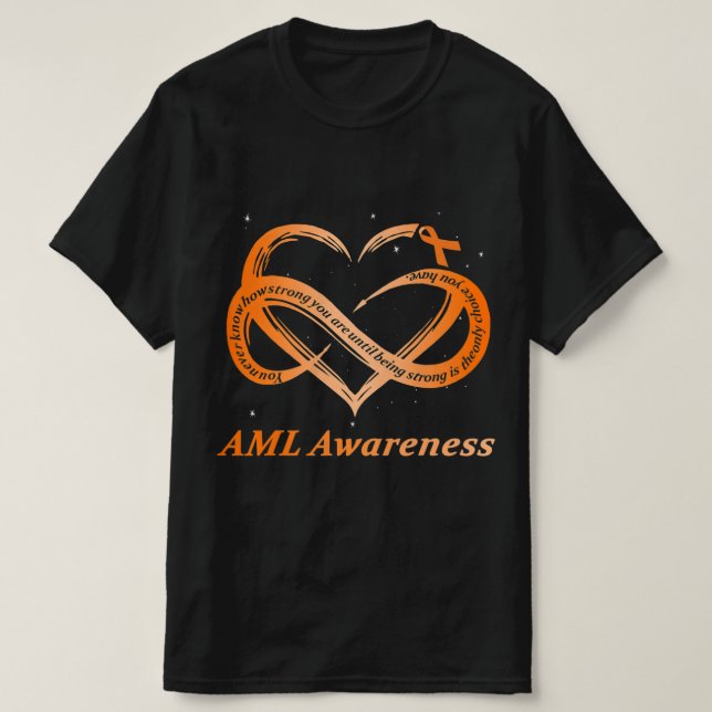 AML Warrior I'm Fine Acute Myeloid Leukemia Awaren T-Shirt (Design Front)