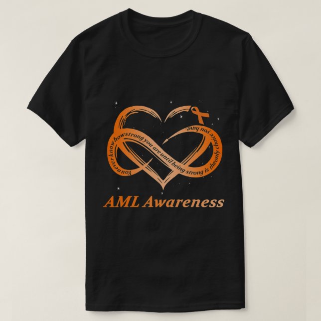 AML Warrior I'm Fine Acute Myeloid Leukemia Awaren T-Shirt (Design Front)