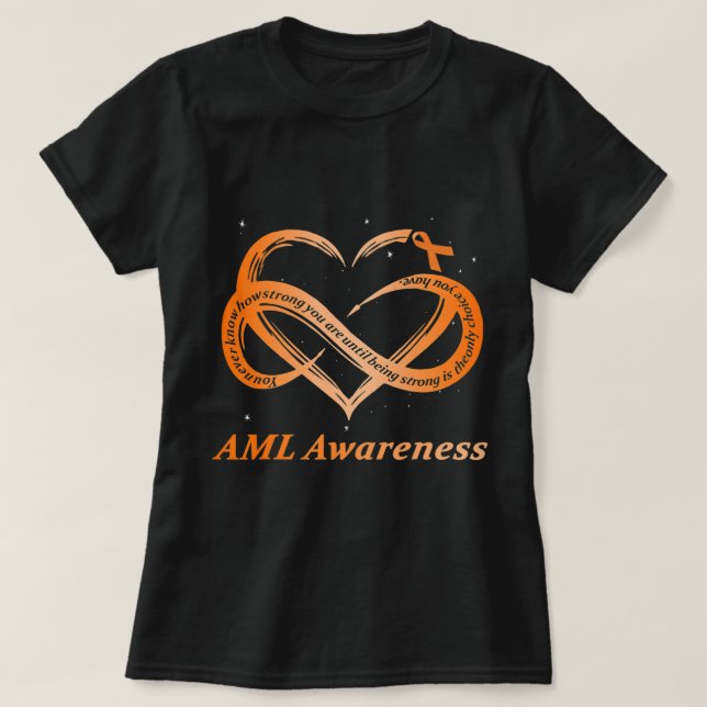 AML Warrior I'm Fine Acute Myeloid Leukemia Awaren T-Shirt (Design Front)