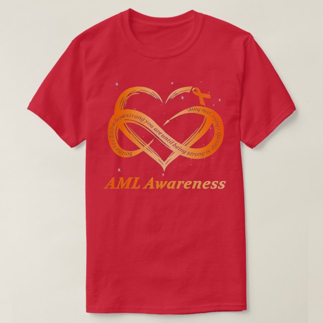 AML Warrior I'm Fine Acute Myeloid Leukemia Awaren T-Shirt (Design Front)