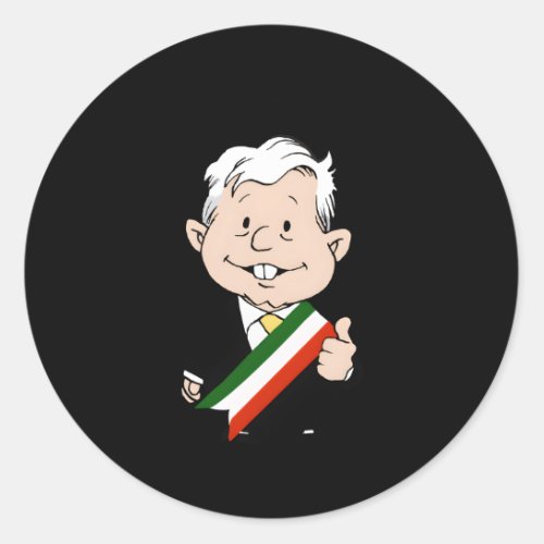 Amlo Amlito Me Canso Ganso Mexican Coon MuEco Classic Round Sticker
