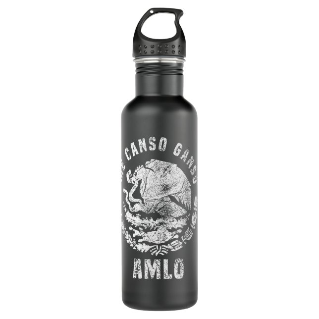 AMLO Andres Manuel Lopez Obrador Presidente De Mex Stainless Steel Water Bottle (Front)