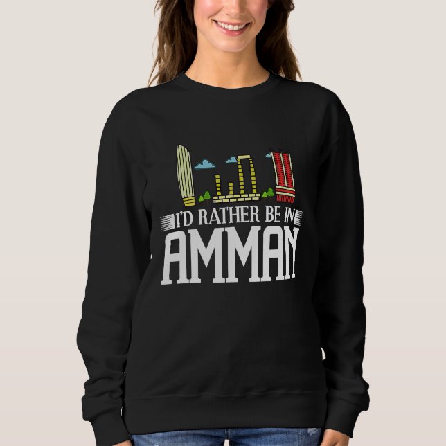 Amman Jordan City Skyline Map Travel Sweatshirt (Front)