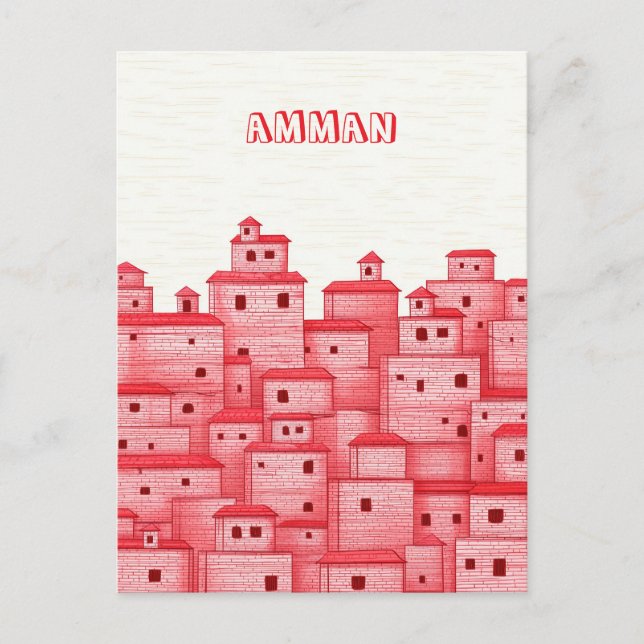 Amman Jordan Travel Postcard (Front)