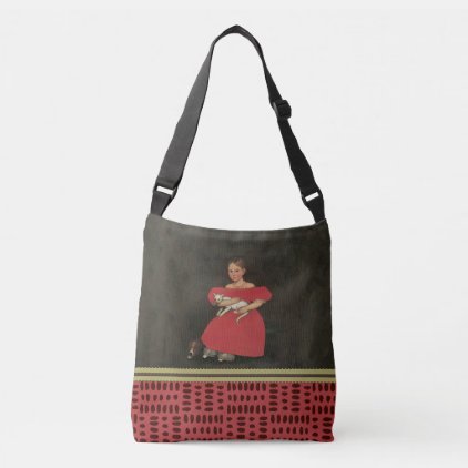 Ammi Phillips Girl in Red with her Cat and Dog1834 Crossbody Bag