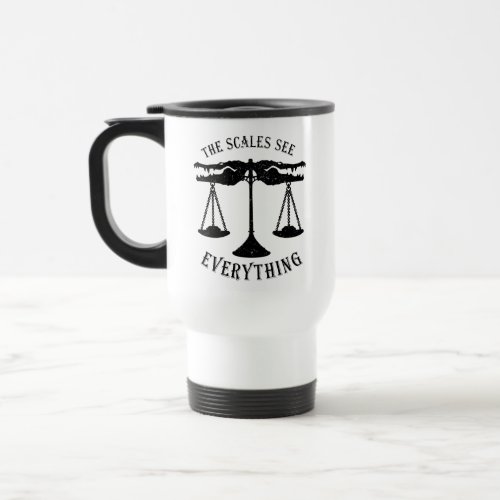 Ammit _ The Scales See Everything Travel Mug