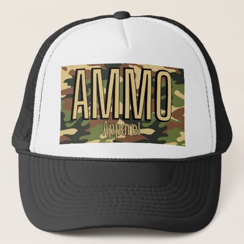 AMMO Apparel Classic Army Print Trucker Hat