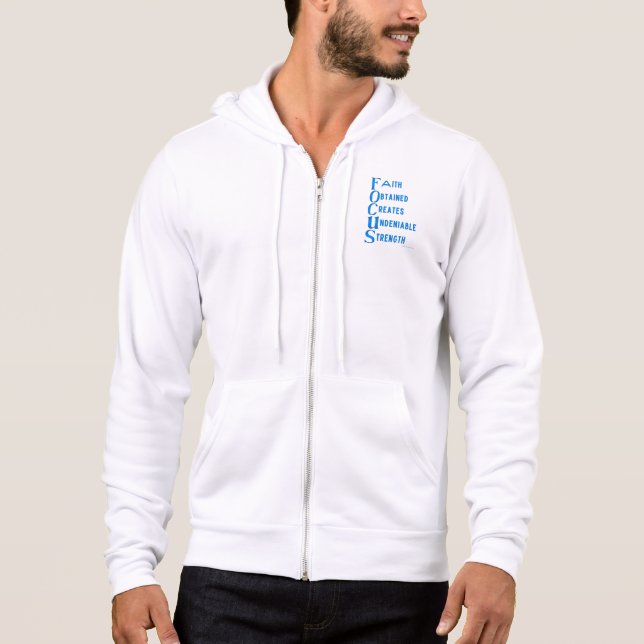 Ammo Apparel USA Focus Acronym Men's Zip Hoodie (Front)