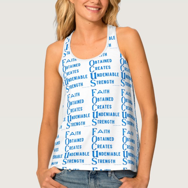 Ammo Apparel USA Focus Acronym Woman's Tank Top (Front)