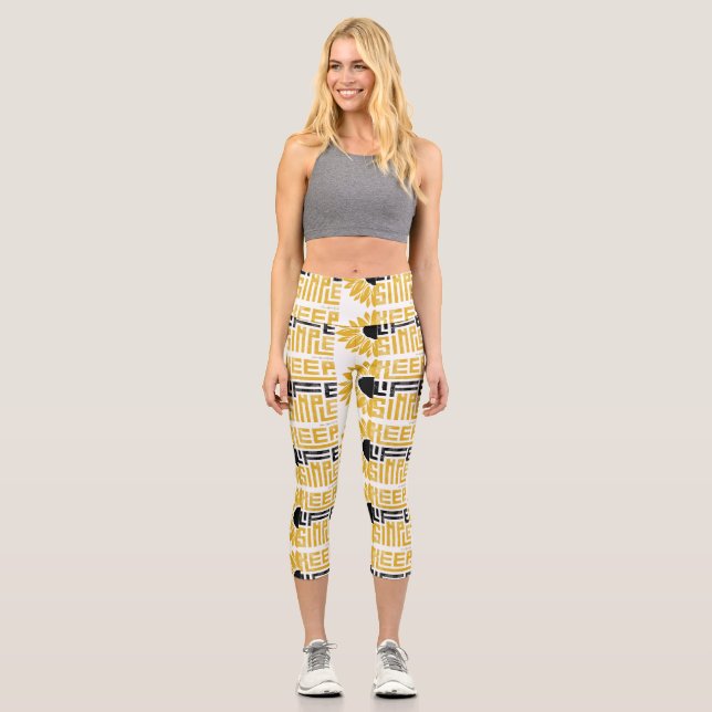 Ammo Apparel USA Keep Life Simple Woman's Capri Leggings (Front)