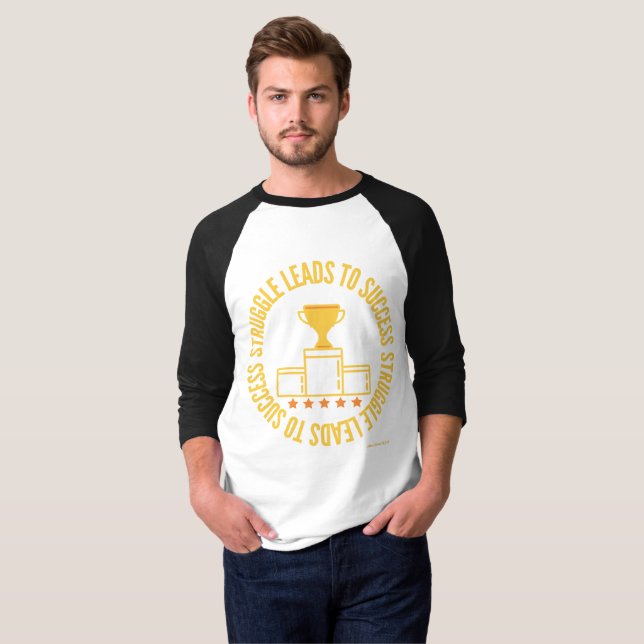 Ammo Apparel USA Struggle To Success Men's Raglan T-Shirt (Front Full)
