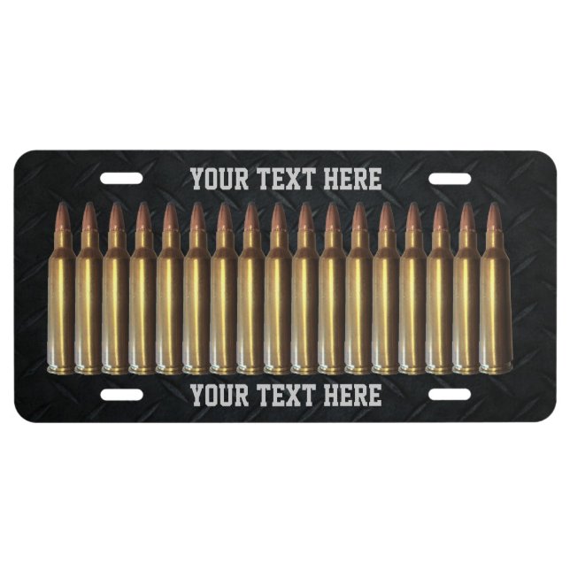 Ammo Bullet Hunting Marksman Competitive Shooter License Plate (Front)