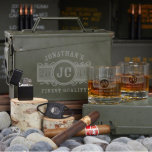 Ammo Can Gift Set with Marquee Whiskey Glasses<br><div class="desc">Along with the ammo box, the gift set for men includes timeless whiskey glasses, a dapper cigar cutter, and a matching Zippo-style lighter. It’s sure to be appreciated by fathers, husbands, brothers, or anyone else in your life. This creative gift set for men is something to be remembered. Cigars not...</div>