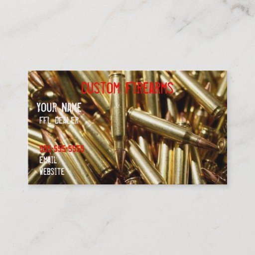 Customizable Ammo card business card