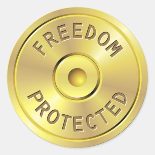 Ammo cartridge from a fired bullet freedom classic round sticker