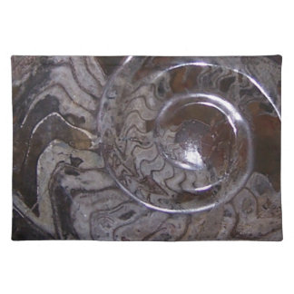 ammonite fossil placemat