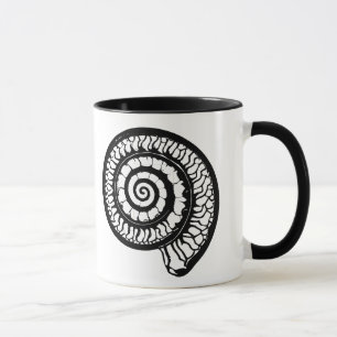 Ammonite Fossil - Spiral Seashell Mug