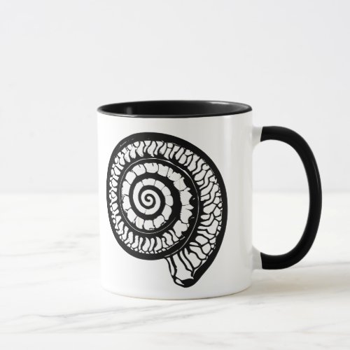 Ammonite Fossil _ Spiral Seashell Mug