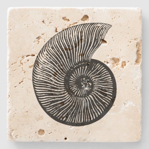 Ammonite Fossil Stone Coaster