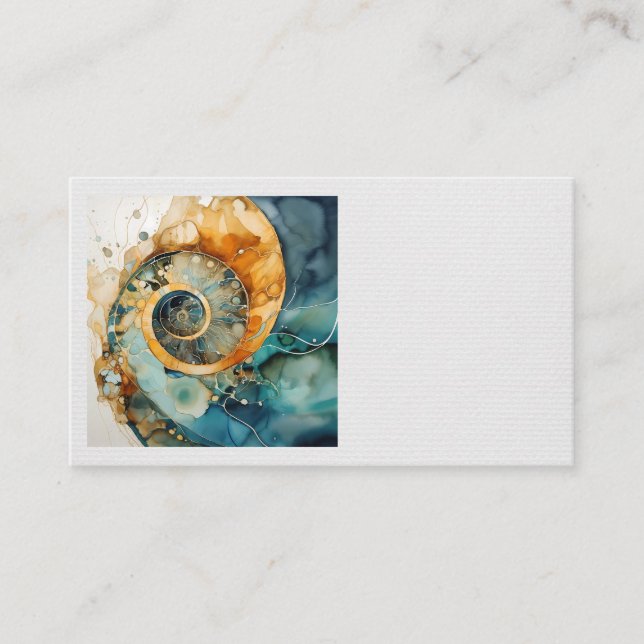 Ammonite Gem Fossil Business Cards (Front)