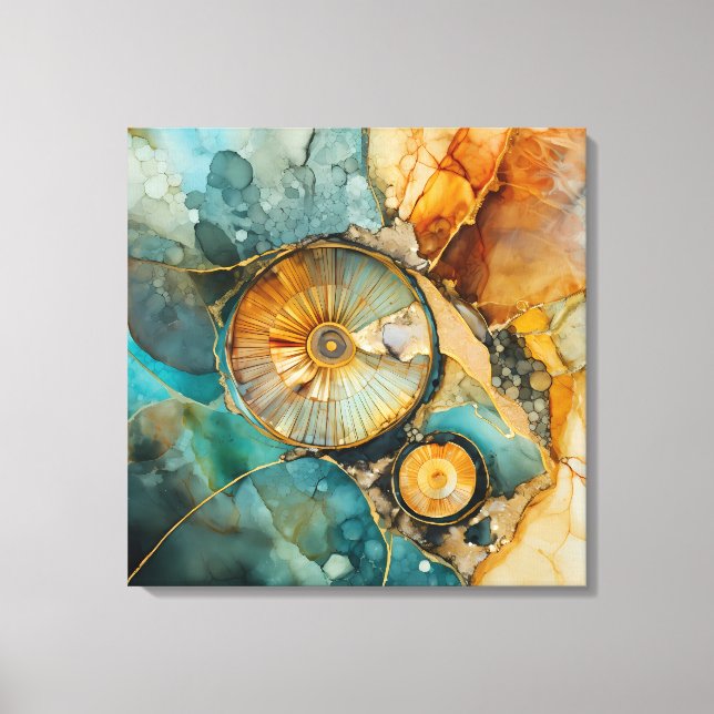 Ammonite Gem Fossil Canvas Art (Front)