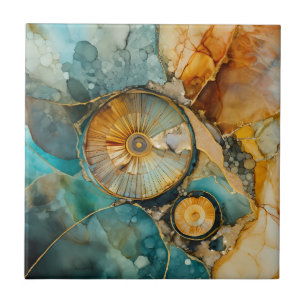 Ammonite Gem Fossil Tile