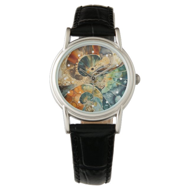 Ammonite Gem Fossil Watch (Front)