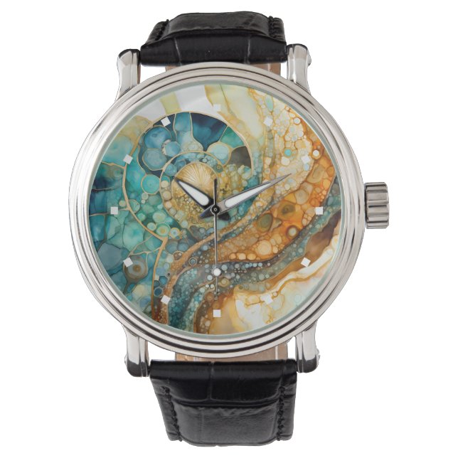 Ammonite Gem Fossil Watch (Front)