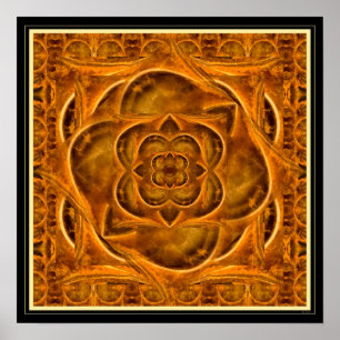 Ammonite II gemstone fractal art poster