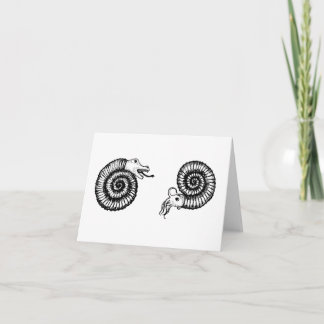 Ammonite Snakestone Card