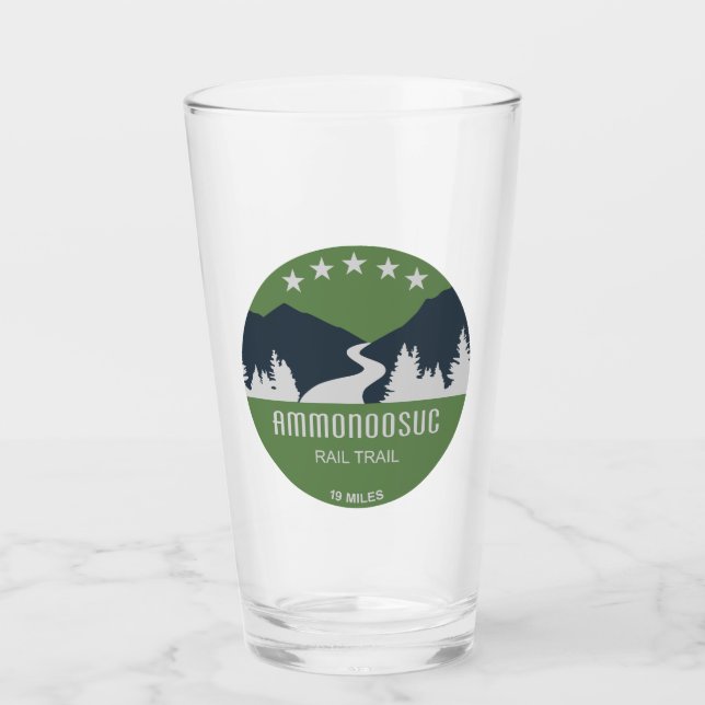 Ammonoosuc Rail Trail New Hampshire Glass (Front)