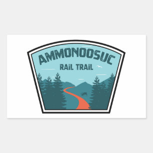 Ammonoosuc Rail Trail New Hampshire Rectangular Sticker