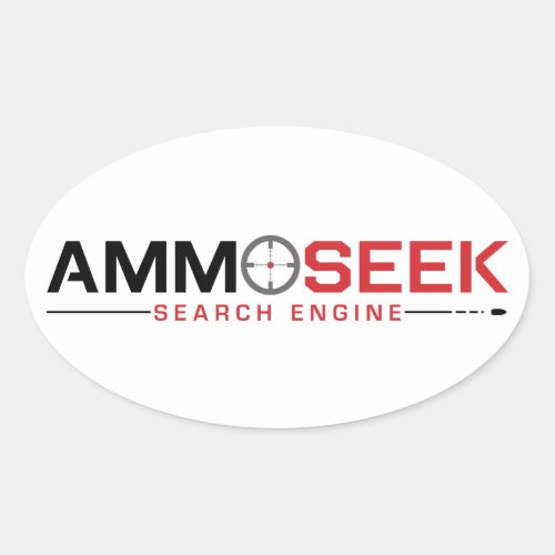 AmmoSeek Logo Oval Stickers 2019