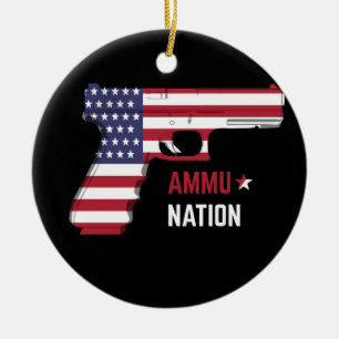 ammunition gun american retro vintage ceramic ornament