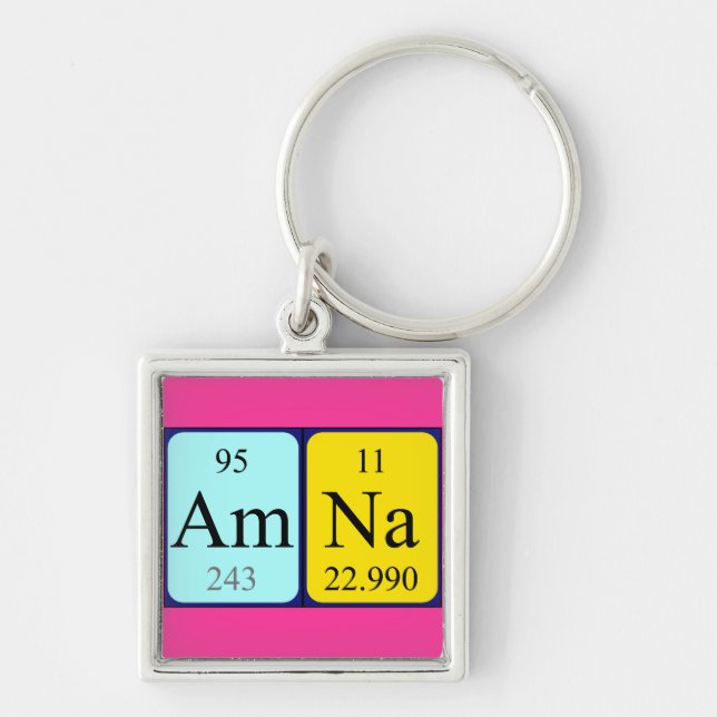 Amna periodic table name keyring (Front)
