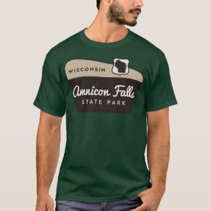 Amnicon Falls State Park Wisconsin Welcome Sign T-Shirt