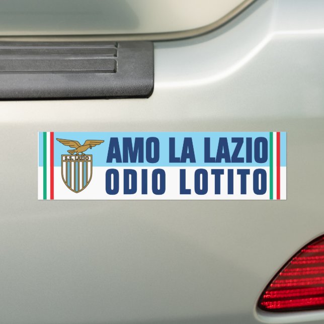 AMO LA LAZIO BUMPER STICKER (On Car)