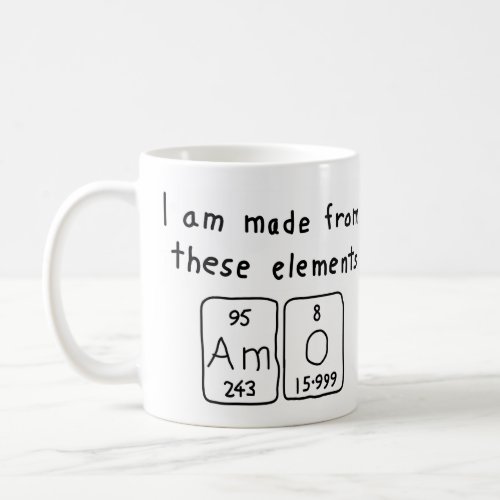 Amo periodic table name mug