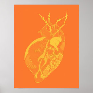 Amoeba Minx: Tangerine Skin Poster