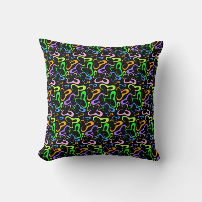 Amoeba Pattern Texture Throw Pillow (Front)