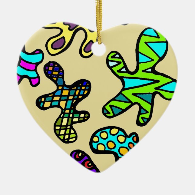 Amoebas! Ceramic Ornament (Front)